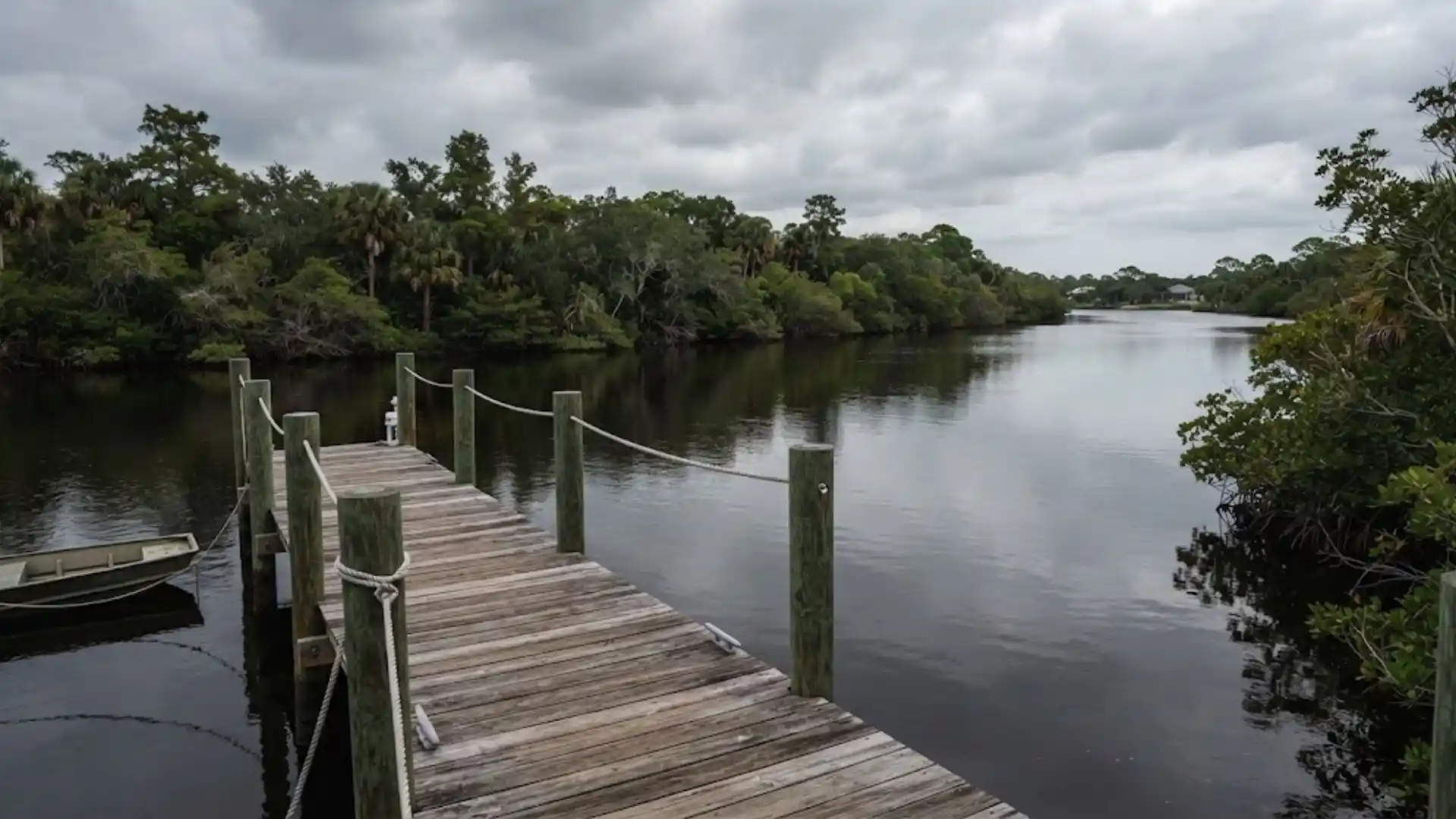 Imperial River water levels rising near residential streets during heavy rain, Bonita Springs