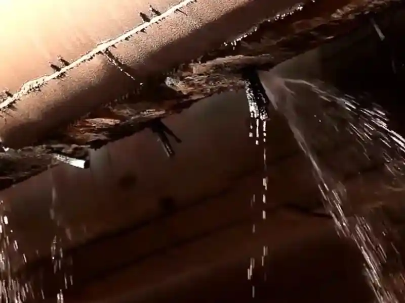 Standing water on a garage floor before extraction in a Bonita Springs home